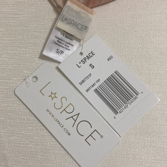 L*SPACE Women's BRITTANY TOP Bikini Top w Metallic Glitters Size S - Picture 5 of 5